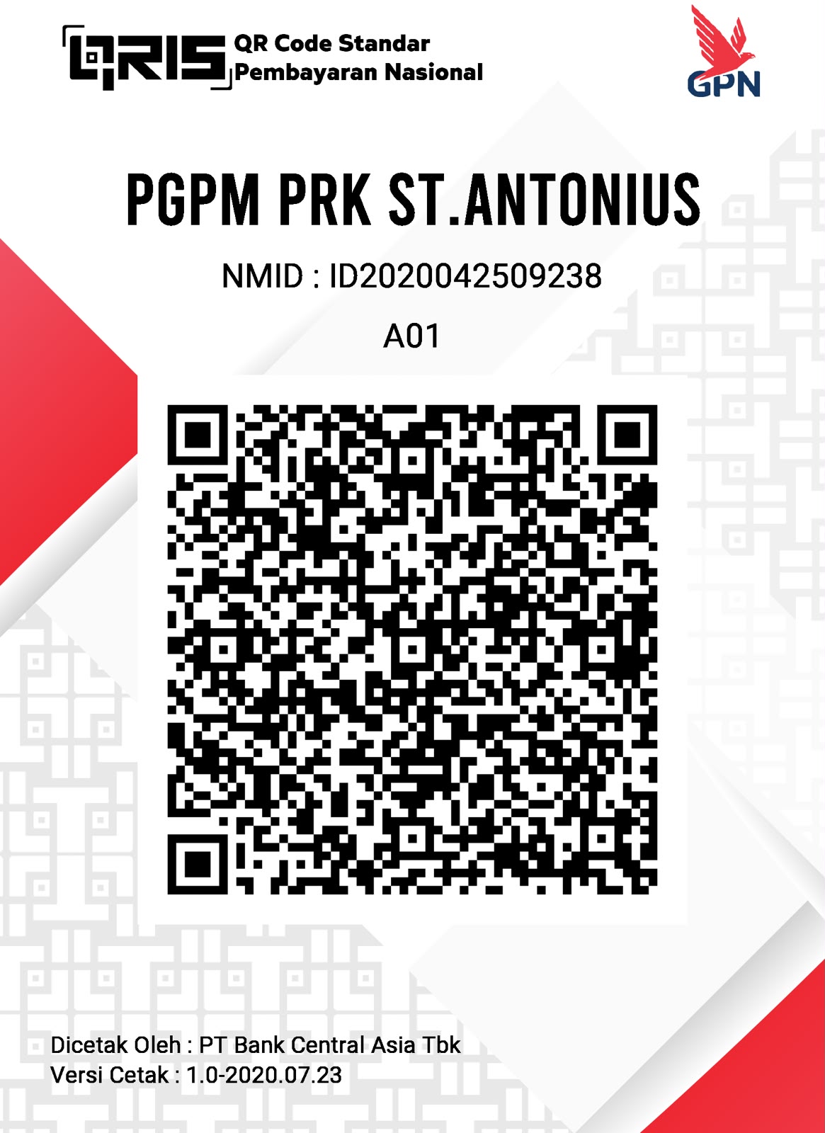 QRIS donasi 3 Paroki Santo Antonius Muntilan