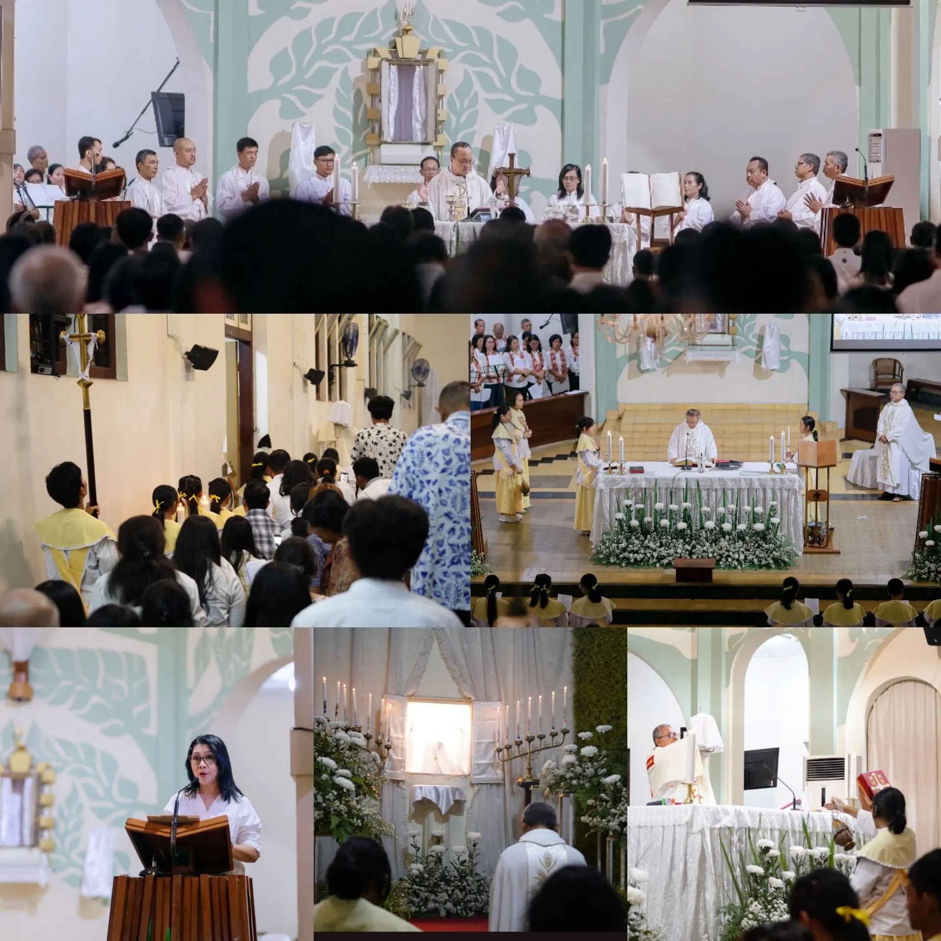 Pada Perayaan Kamis Putih, umat Paroki St. Antonius Padua Muntilan bersama-sama mengenangkan Perjamuan Terakhir Tuhan Yesus bersama para murid-Nya.